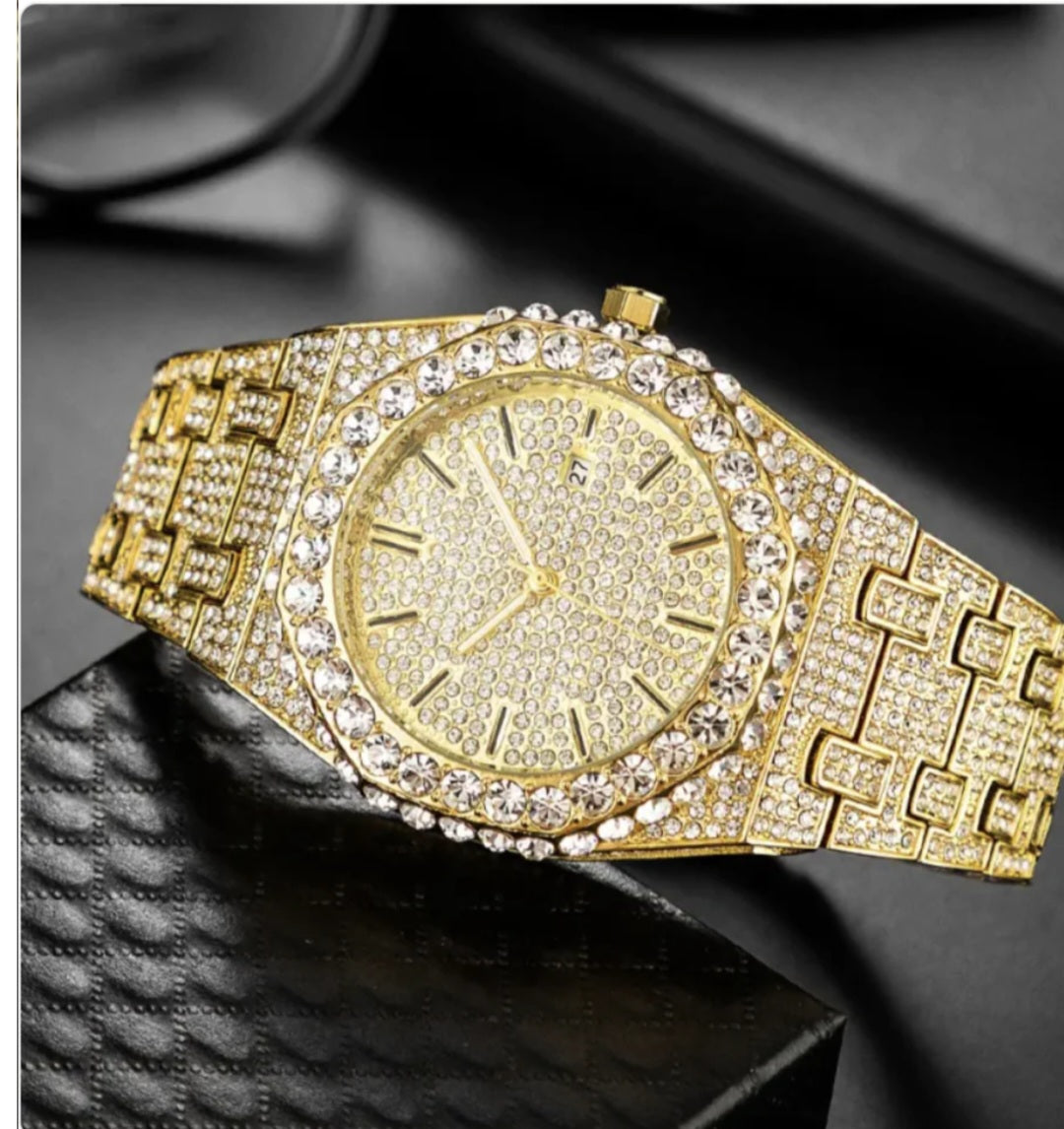 Men's Starry Diamond Quartz Watch