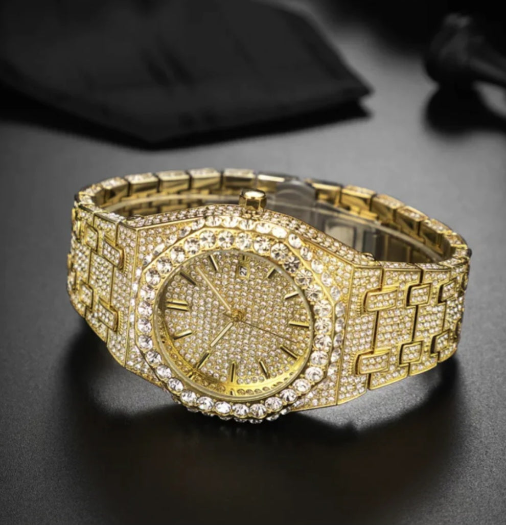 Men's Starry Diamond Quartz Watch