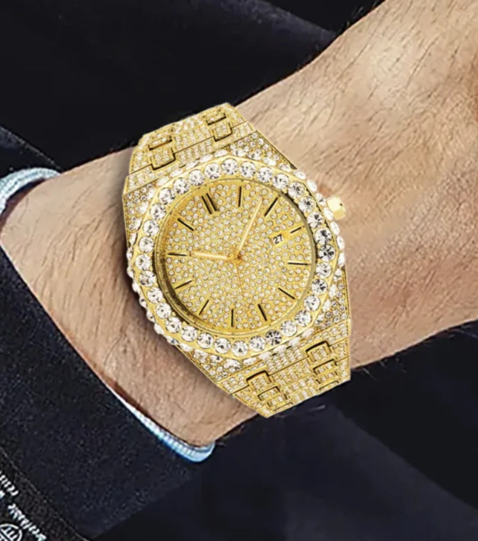 Men's Starry Diamond Quartz Watch