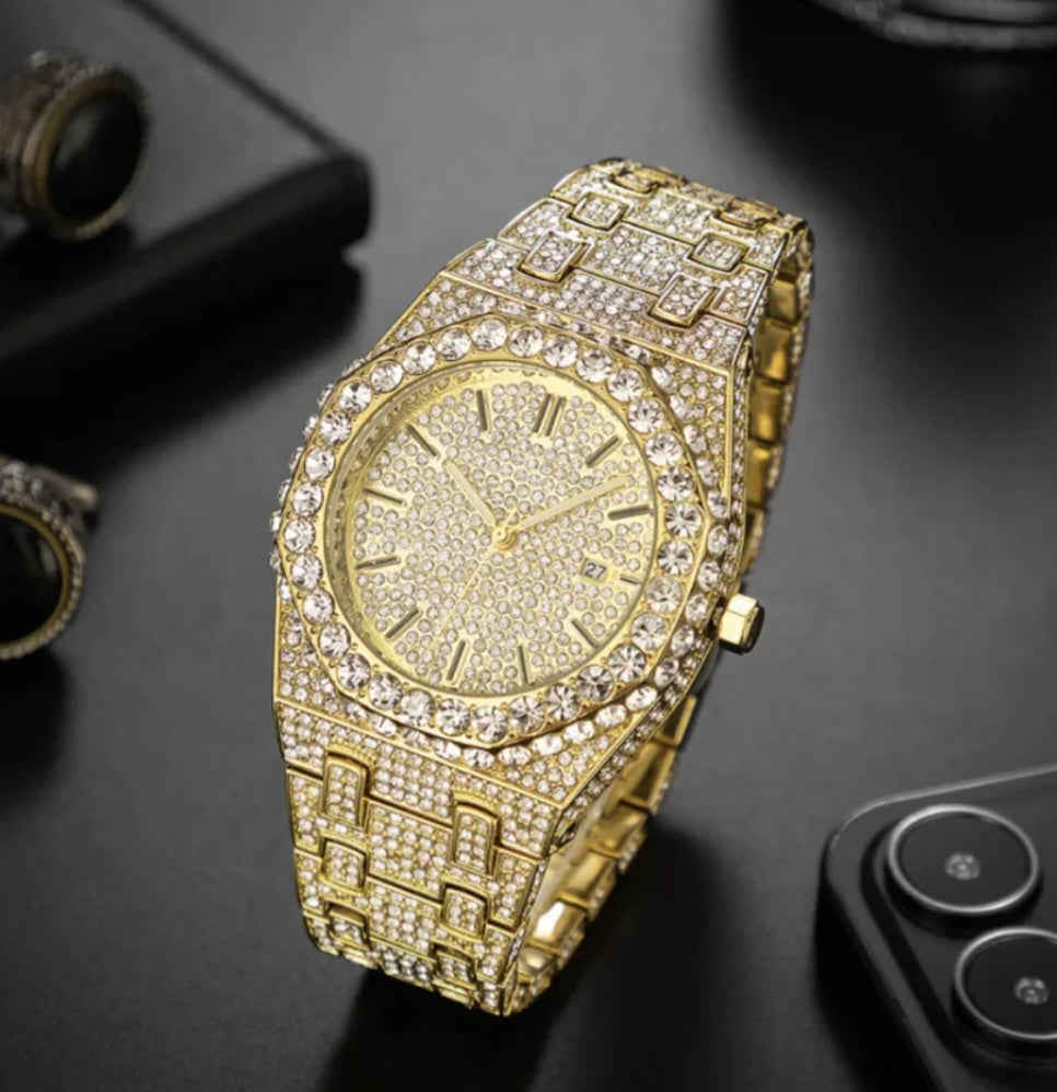 Men's Starry Diamond Quartz Watch