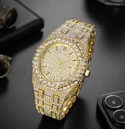Men's  Starry Diamond Quartz Watch